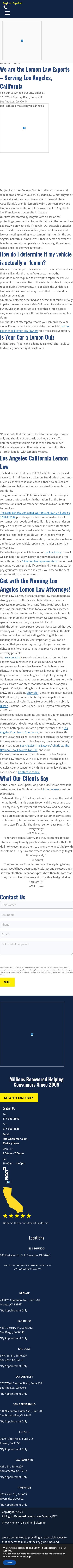 The Lemon Law Experts - Los Angeles CA Lawyers