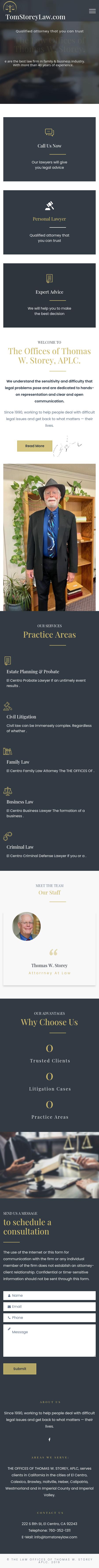 THE OFFICES OF THOMAS W. STOREY, APLC - El Centro CA Lawyers