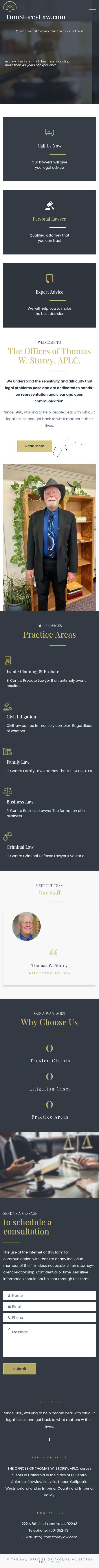 THE OFFICES OF THOMAS W. STOREY, APLC - El Centro CA Lawyers