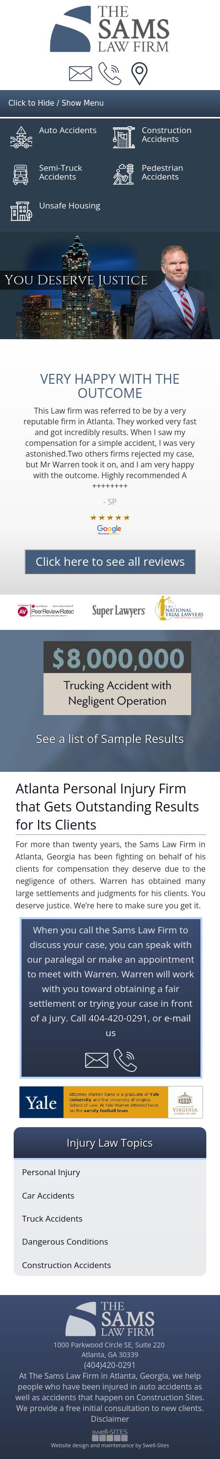 The Sams Law Firm - Atlanta GA Lawyers