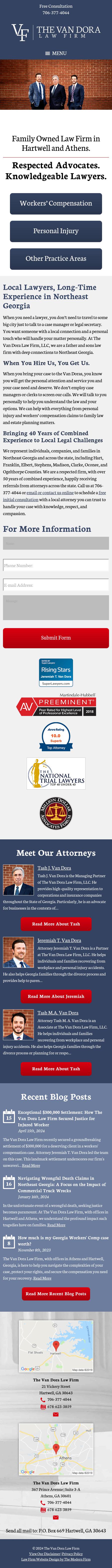 The Van Dora Law Firm, LLC - Hartwell GA Lawyers