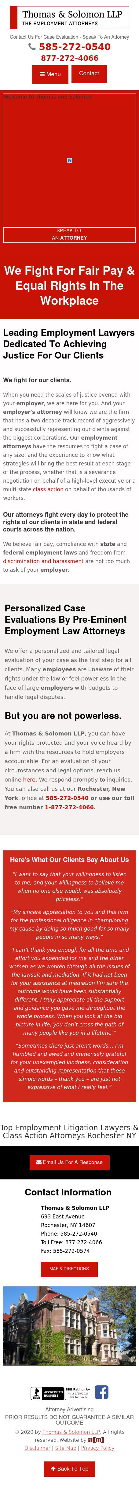 Thomas & Solomon, LLP - Rochester NY Lawyers