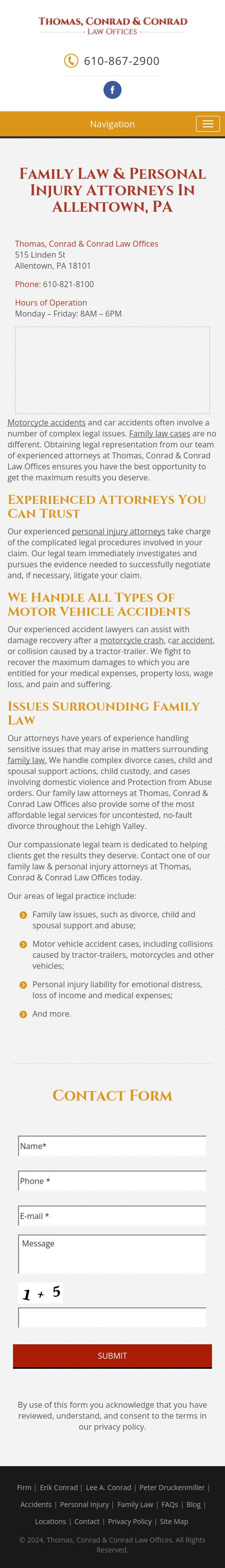 Thomas Conrad and Conrad Law Offices - Allentown PA Lawyers