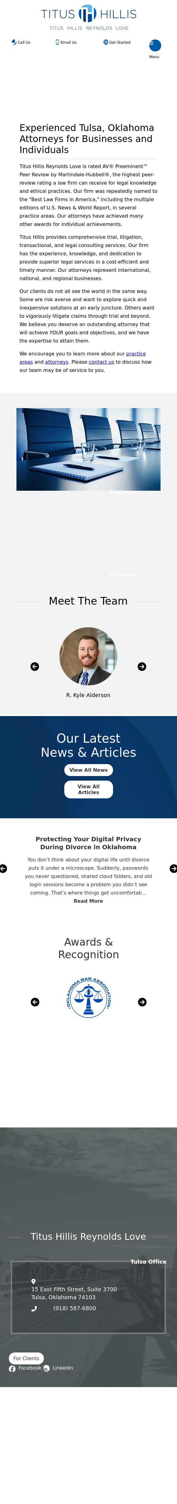 Titus Hillis Reynolds Love - Tulsa OK Lawyers
