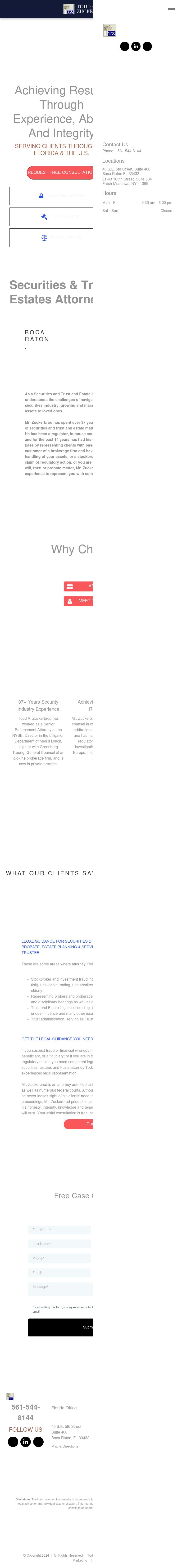 Todd Zuckerbrod P.A. - Boca Raton FL Lawyers