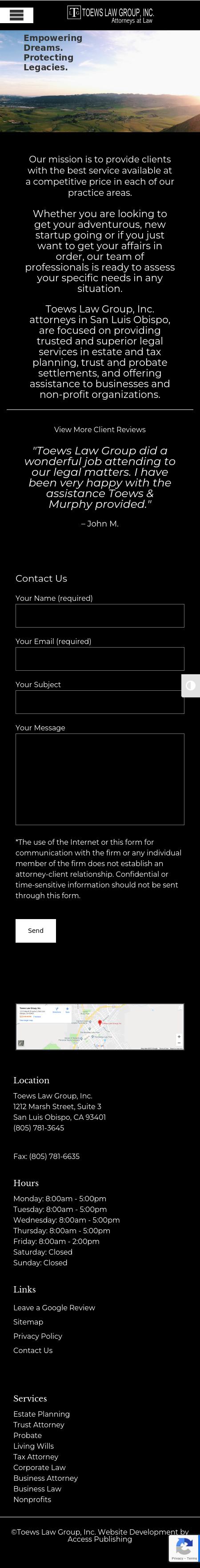 Toews Law Group, Inc. - San Luis Obispo CA Lawyers