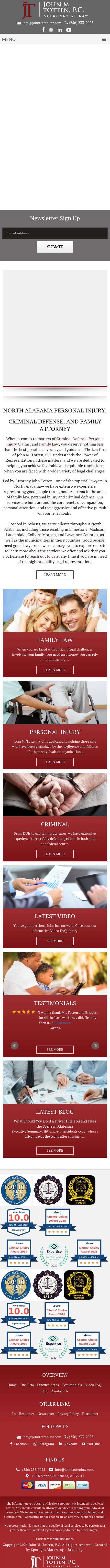Totten John Attorney PC - Athens AL Lawyers