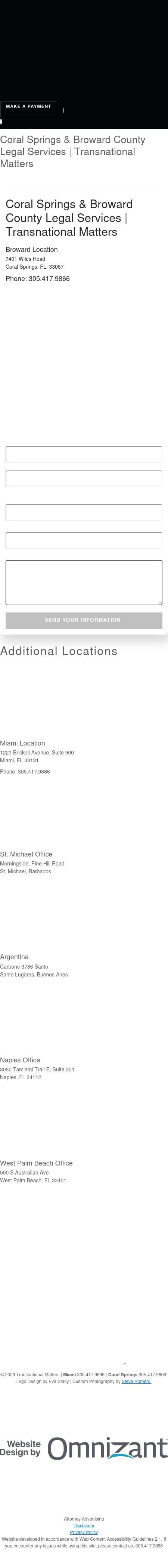 Transnational Matters - International Business Lawyer Coral Springs - Coral Springs FL Lawyers