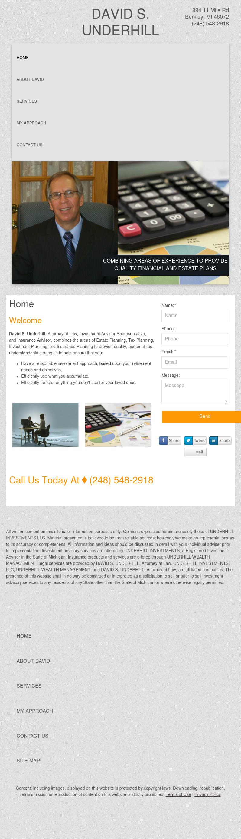 Underhill David S - Berkley MI Lawyers