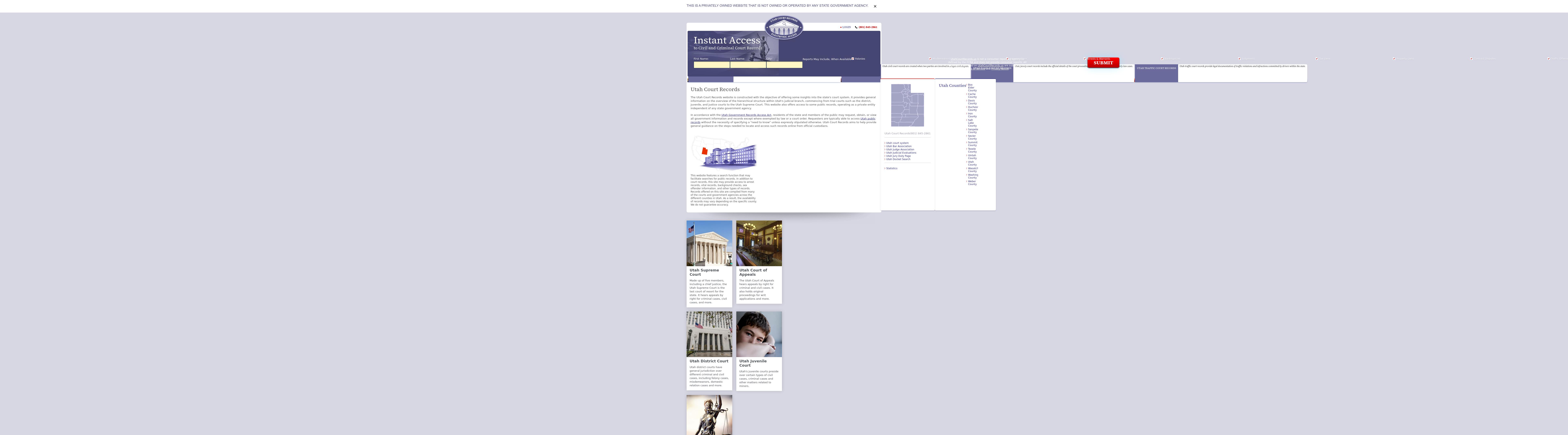 Utah Court Records - Salt Lake City UT Lawyers