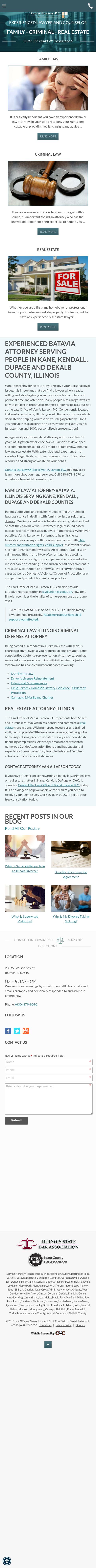 Van A. Larson, PC - Batavia IL Lawyers