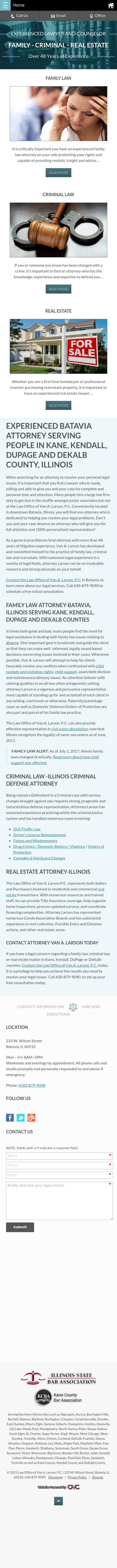 Van A. Larson, PC - Batavia IL Lawyers