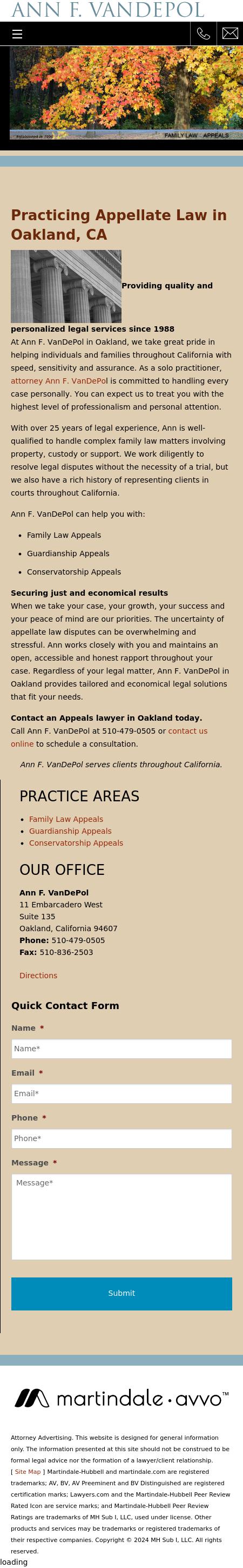 VanDePol Ann J D PhD - Oakland CA Lawyers