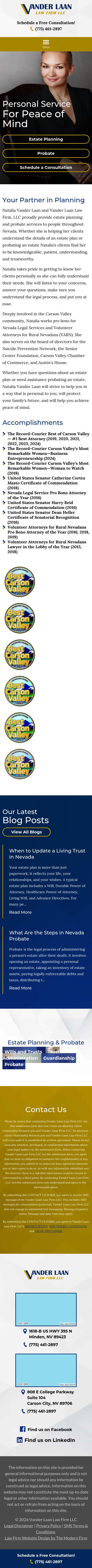 Vander Laan Law Firm LLC - Minden NV Lawyers