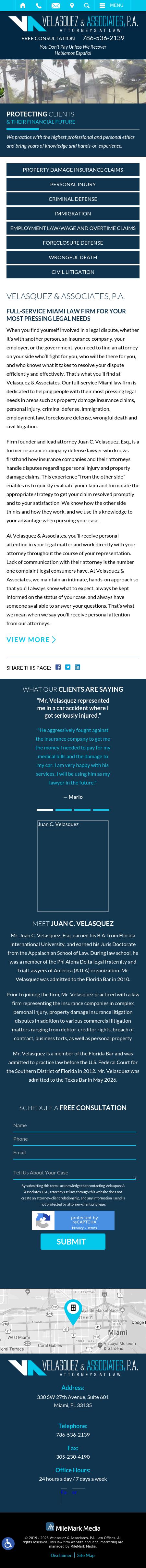Velasquez & Associates, P.A. - Miami  FL Lawyers