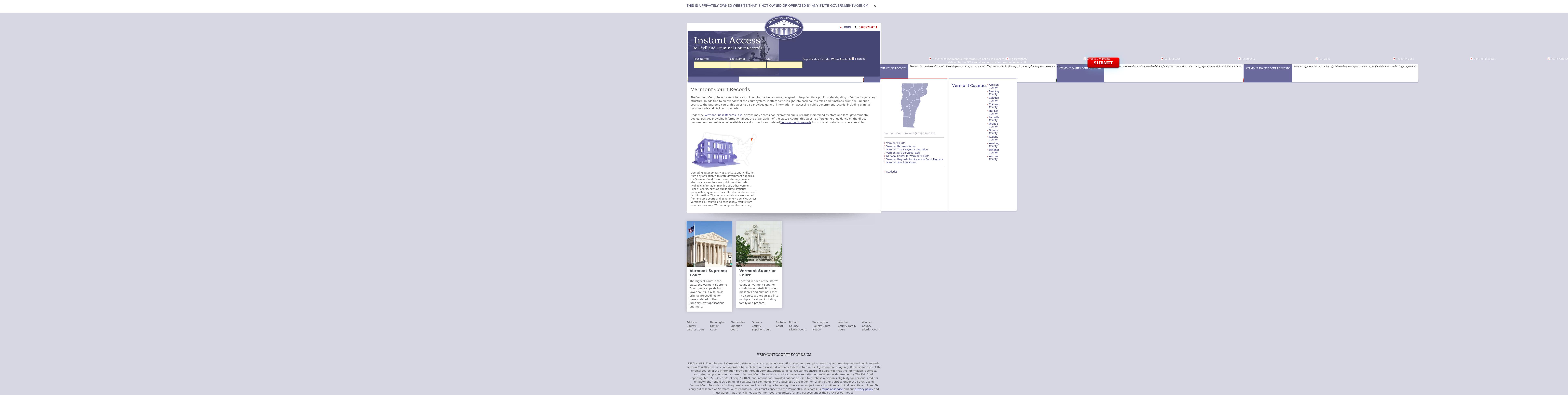 Vermont Court Records - Montpelier VT Lawyers