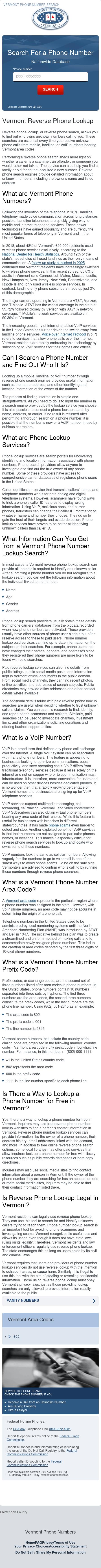 Vermont Phone Number Lookup - Middlebury VT Lawyers
