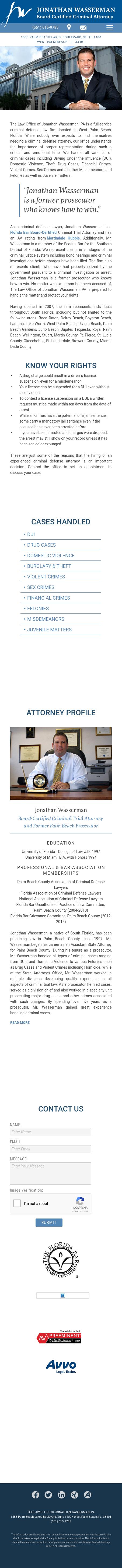 Wasserman, Jonathan - West Palm Beach FL Lawyers