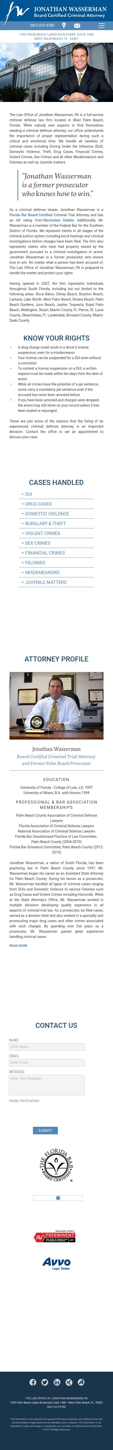 Wasserman, Jonathan - West Palm Beach FL Lawyers