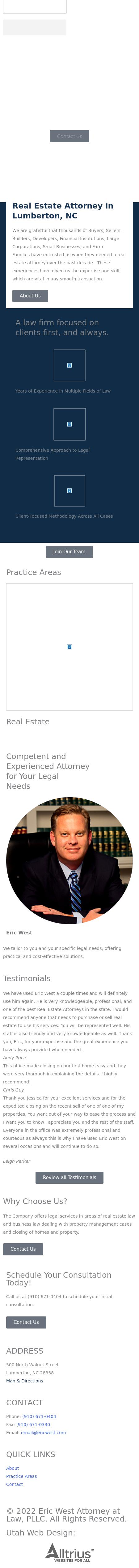 West Eric Attorney At Law - Lumberton NC Lawyers