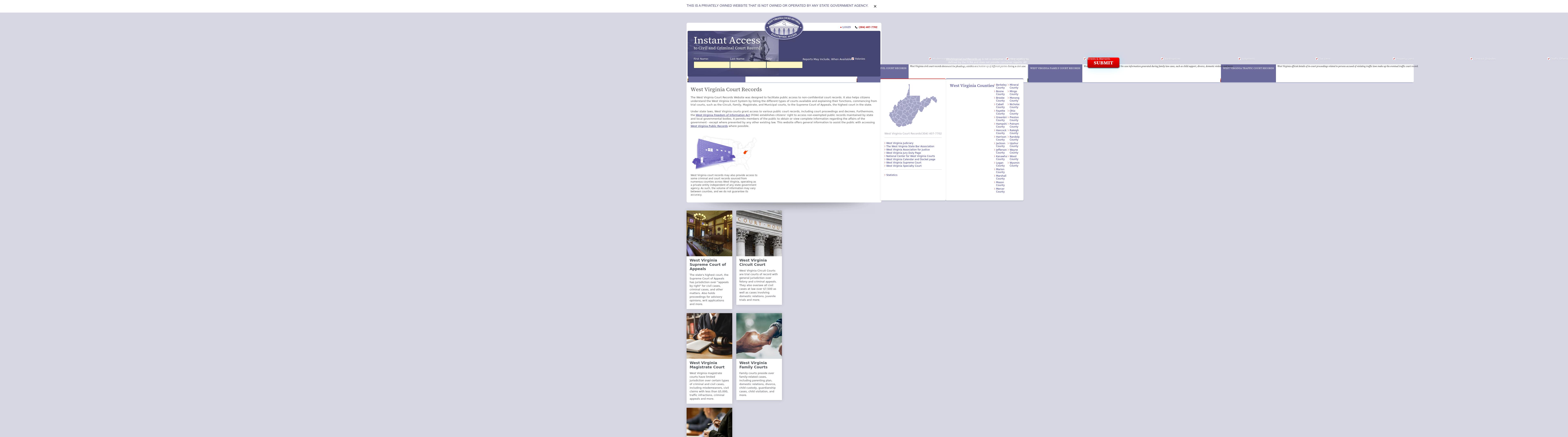 West Virginia Court Records - Charleston WV Lawyers