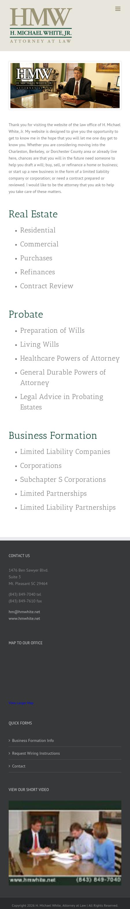 White, Michael Jr - Mount Pleasant SC Lawyers