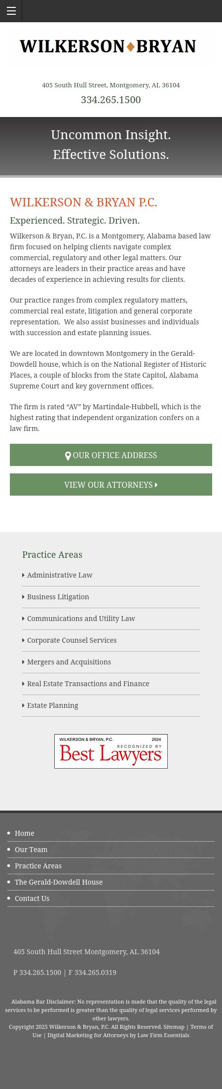 Wilkerson, & Bryan, P.C. - Montgomery AL Lawyers