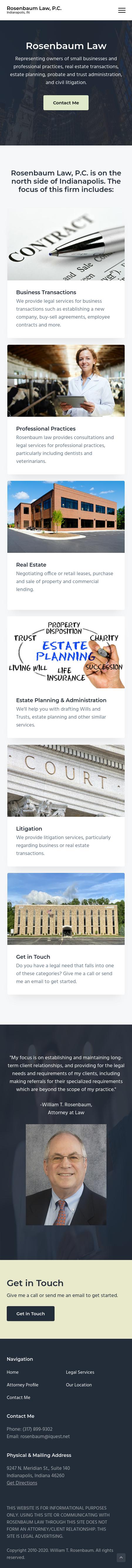William T Rosenbaum - Indianapolis IN Lawyers