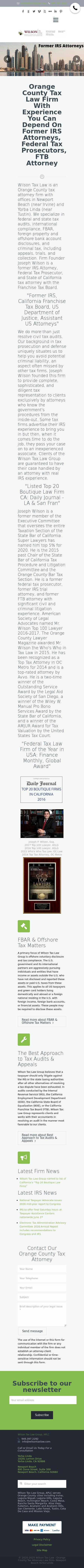 Wilson Tax Law Group, APLC - Newport Beach CA Lawyers