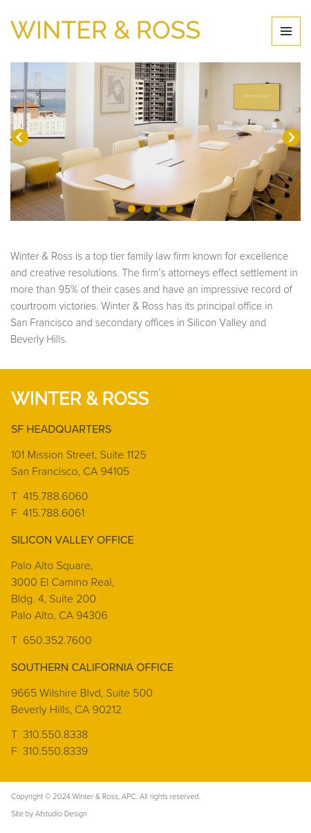 Winter & Ross A Professional Corporation - San Francisco CA Lawyers