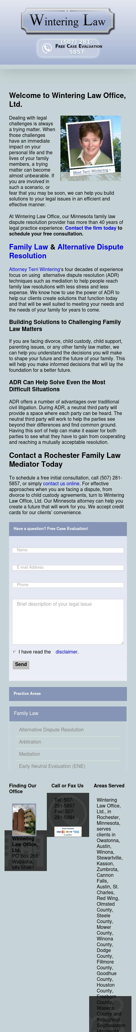 Wintering Law Office LTD - Rochester MN Lawyers