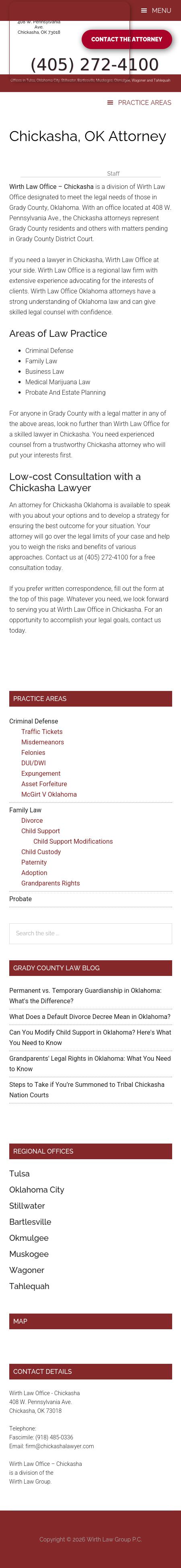 Wirth Law Office - Chickasha - Chickasha OK Lawyers