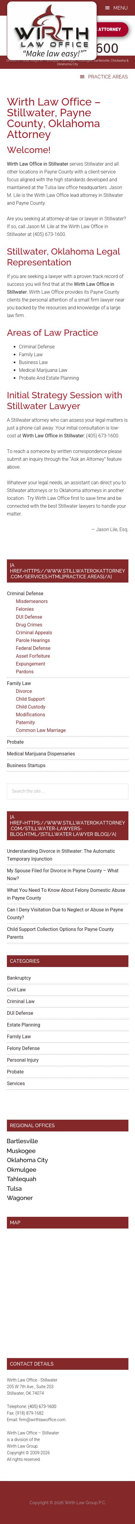 Wirth Law Office – Stillwater - Stillwater OK Lawyers