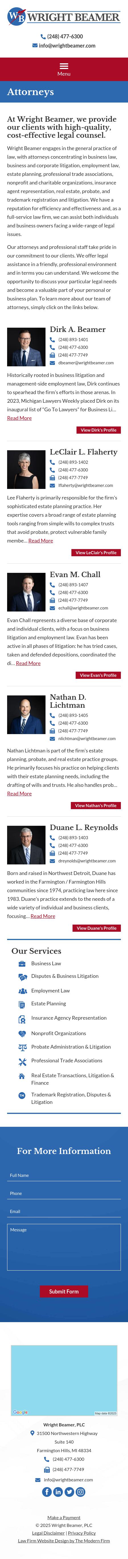 Wright Beamer PLC - Farmington Hills MI Lawyers