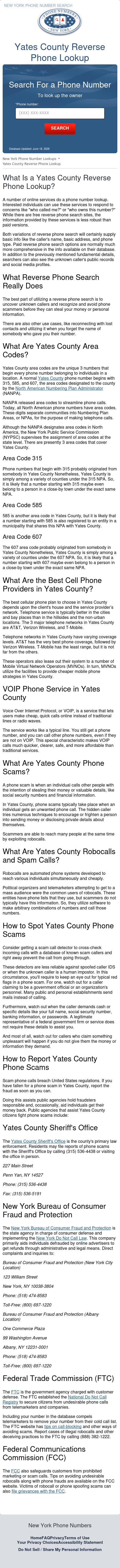 Yates County Phone Number Search  - Keuka Park NY Lawyers