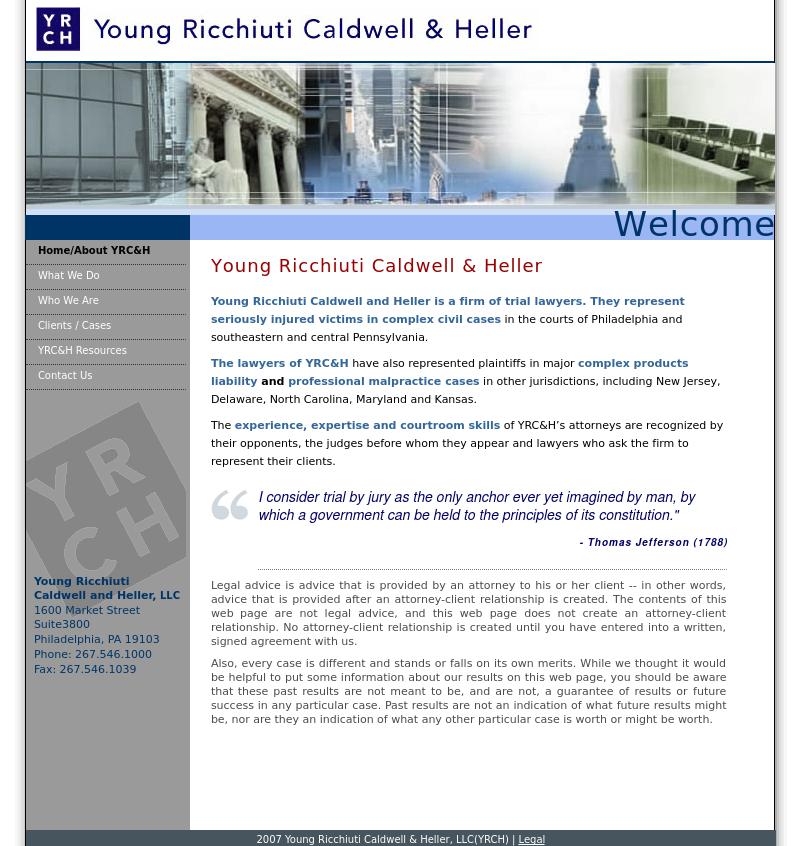 Young Ricchiuti Caldwell & Heller, LLC - Philadelphia PA Lawyers