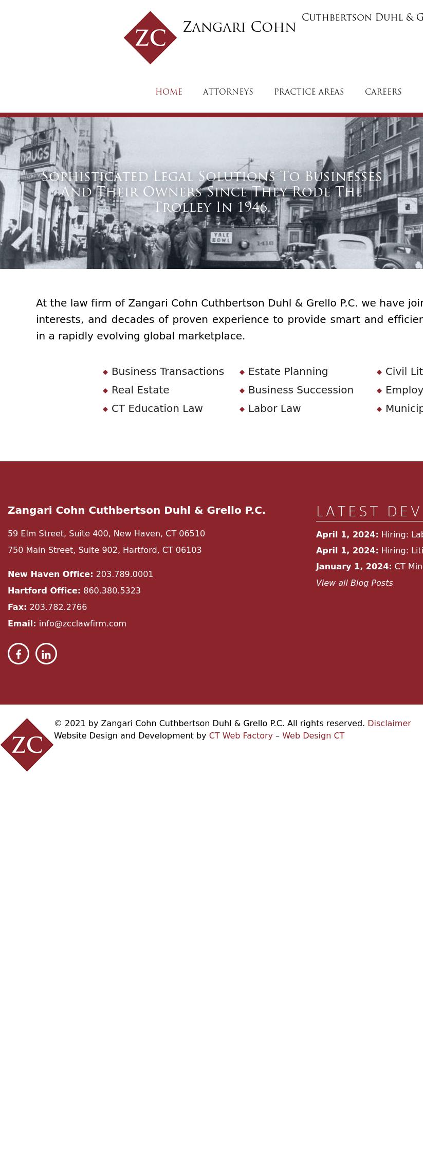 Zangari Cohn Cuthbertson PC - New Haven CT Lawyers