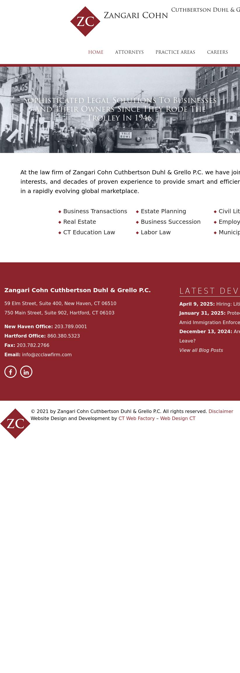 Zangari Cohn Cuthbertson PC - New Haven CT Lawyers