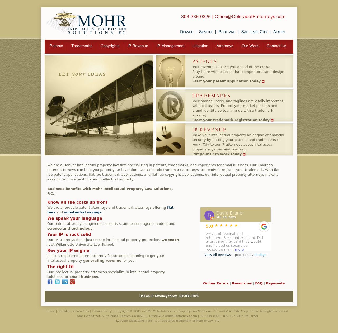 Mohr Intellectual Property Law Solutions, P.C. - Denver CO Lawyers