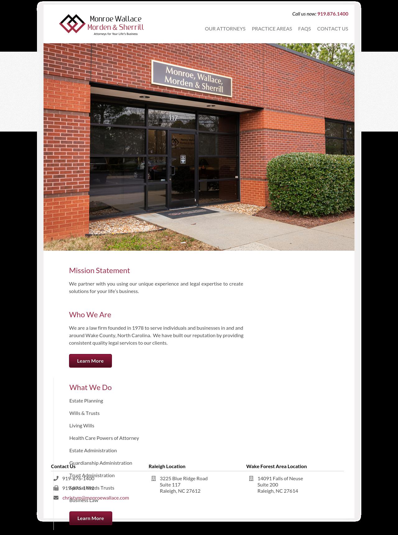 Monroe Wallace Law Group - Raleigh NC Lawyers