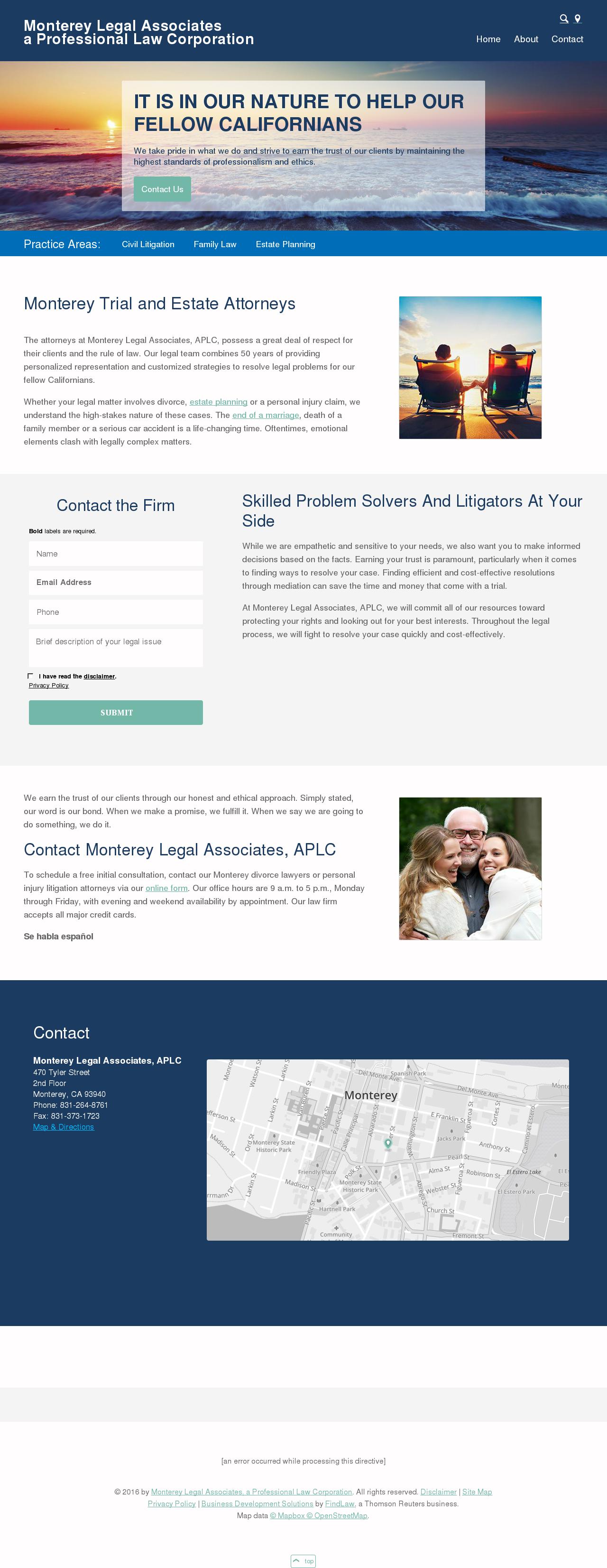 Monterey Legal Associates, a Professional Law Corporation - Monterey CA Lawyers