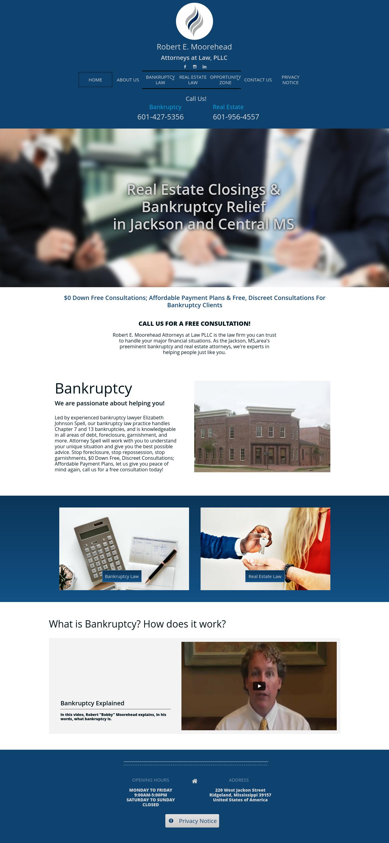 Moorehead Robert E Attorney At Law PLLC - Ridgeland MS Lawyers