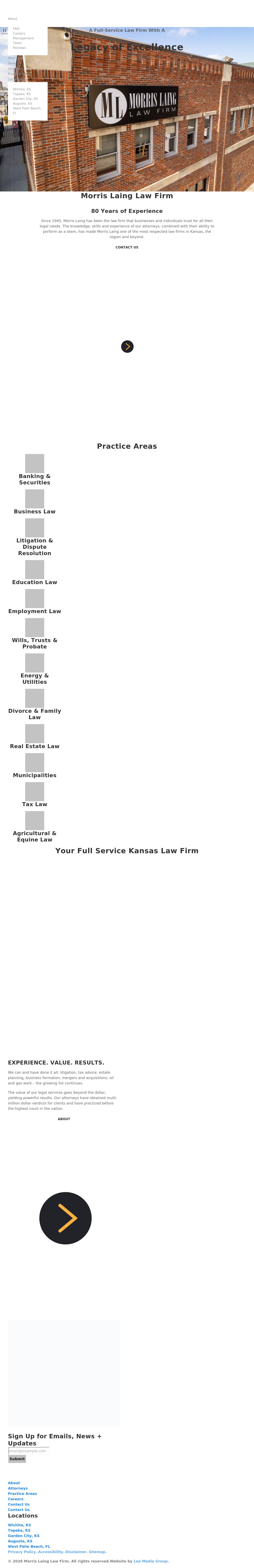 Morris Laing Evans Brock & Kennedy Chartered - Wichita KS Lawyers