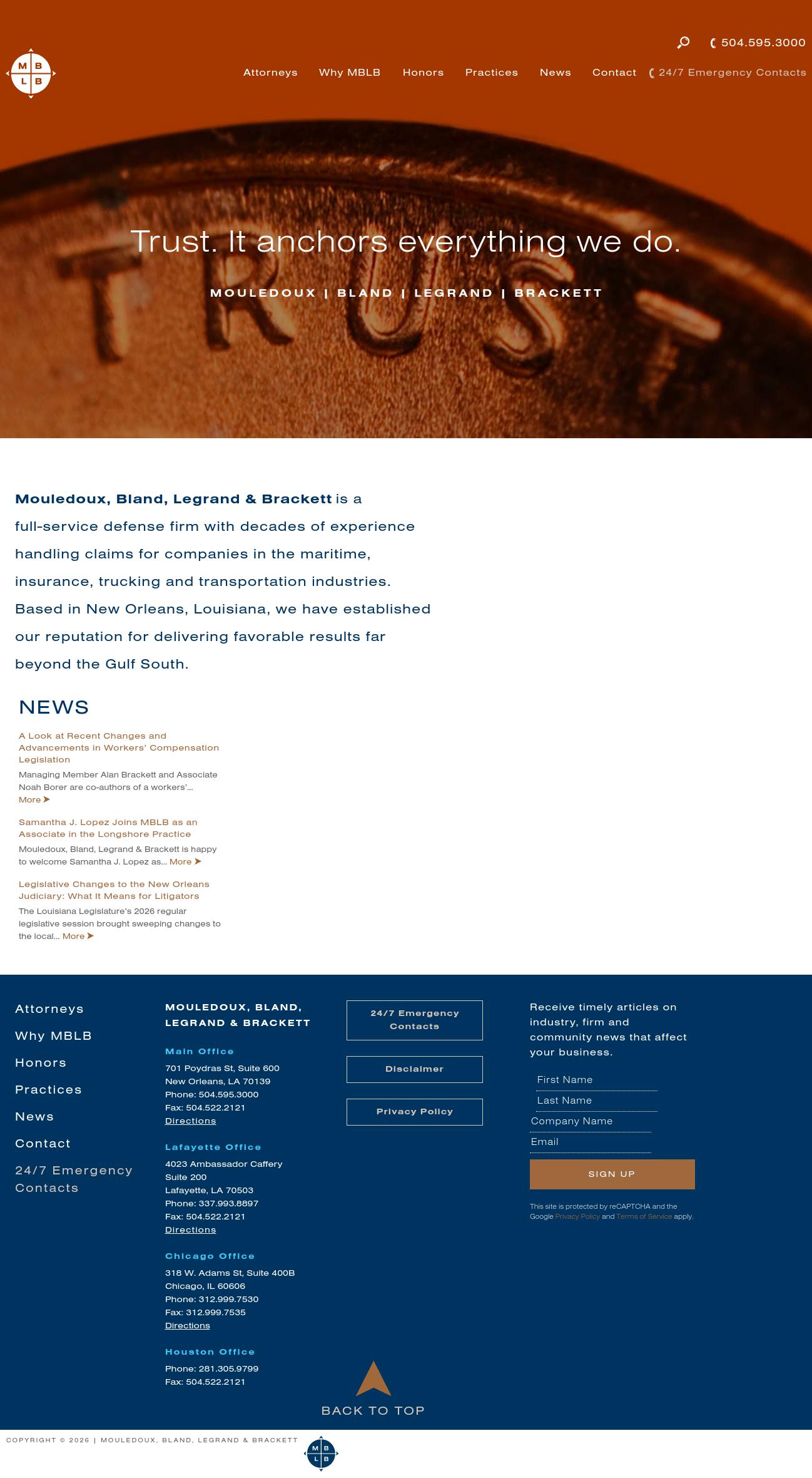 Mouledoux Bland Legrand & Brackett LLC - New Orleans LA Lawyers