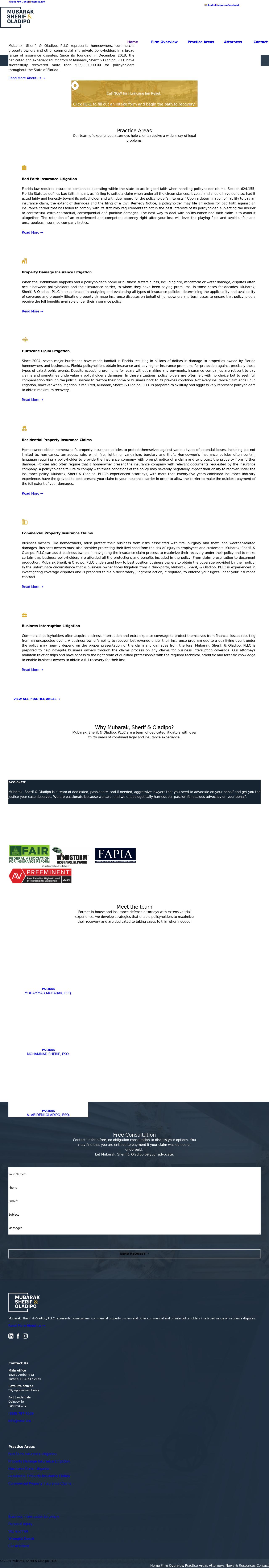 Mubarak, Sherif & Oladipo, PLLC - Tampa FL Lawyers