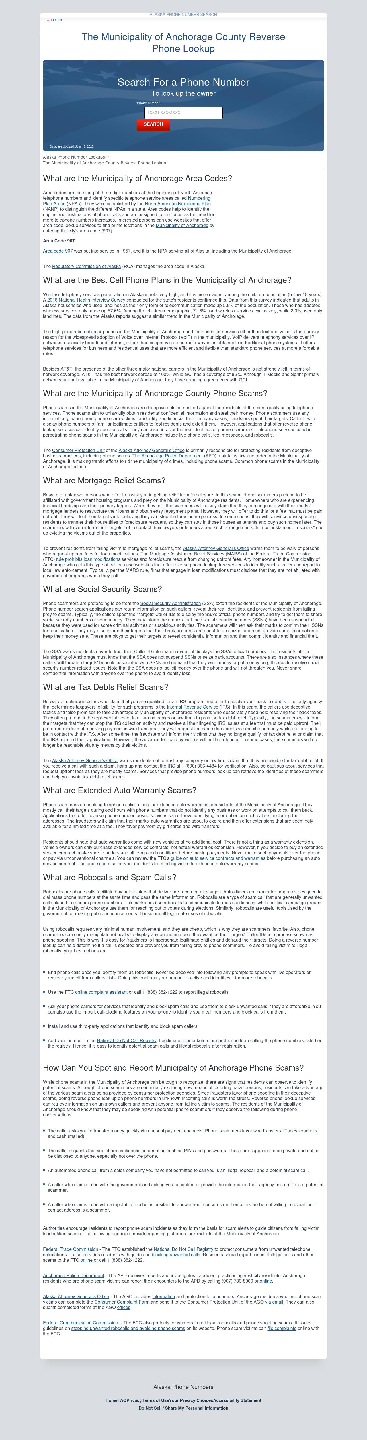 Municipality of Anchorage Reverse Phone Lookup - Anchorage AK Lawyers