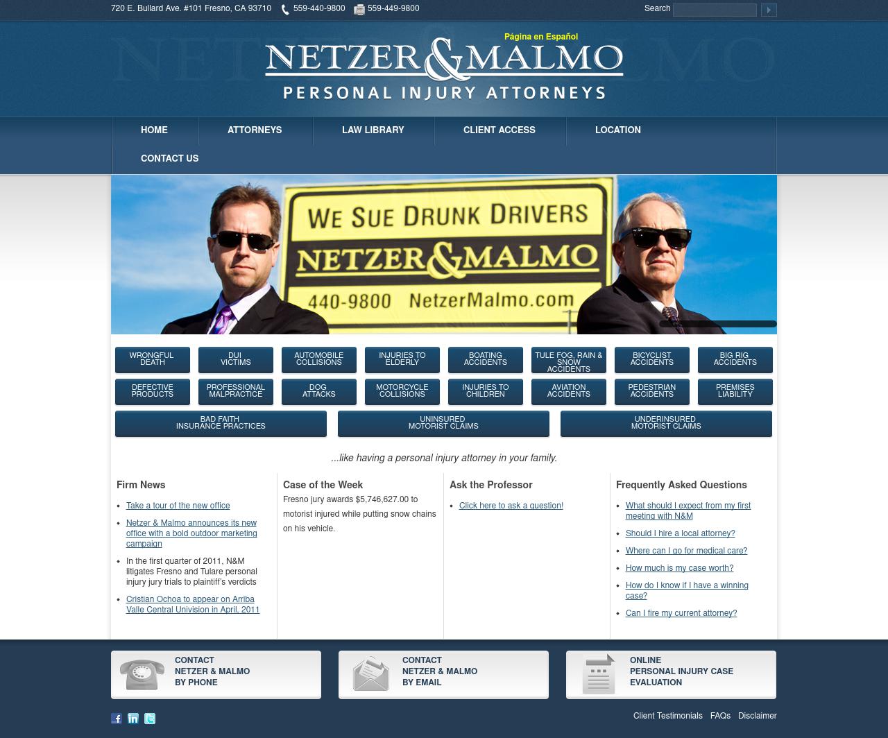 Netzer & Malmo Personal Injury Attorneys at Law - Fresno CA Lawyers