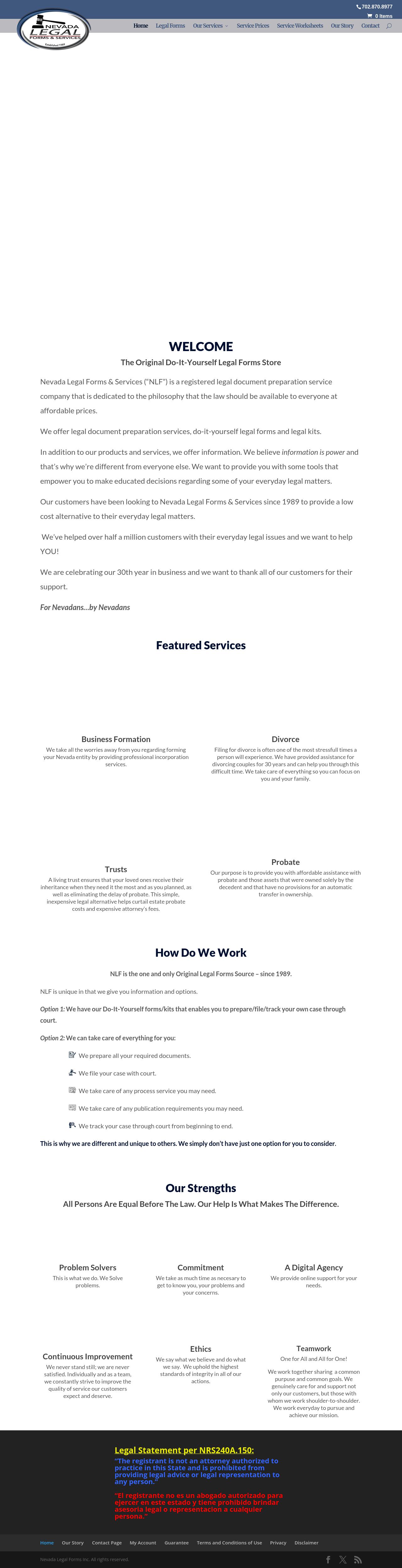 Nevada Legal Forms - Divorce - Las Vegas NV Lawyers