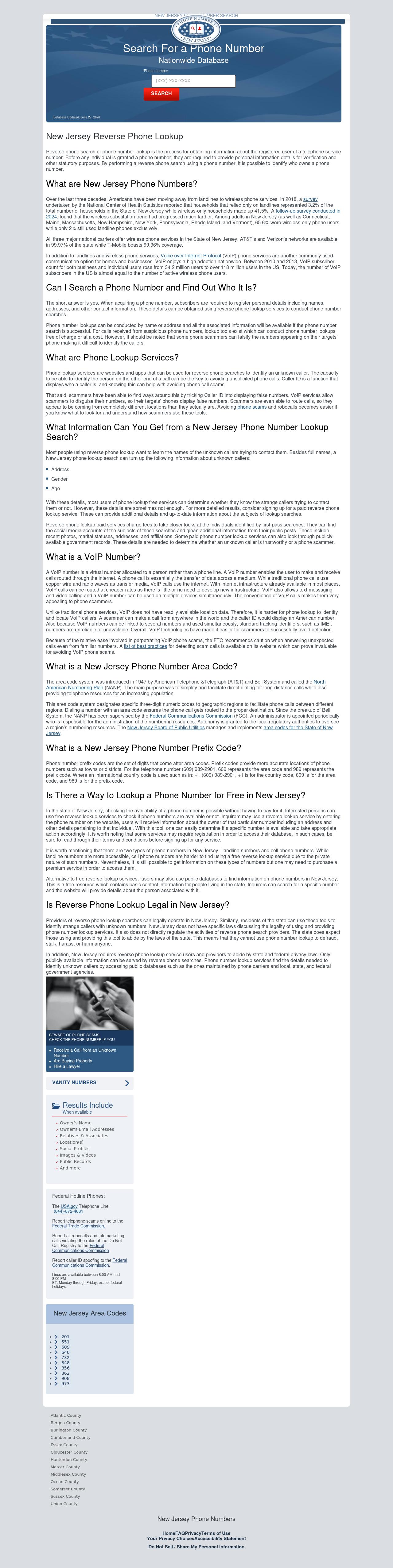 New Jersey Phone Numbers - Secaucus NJ Lawyers