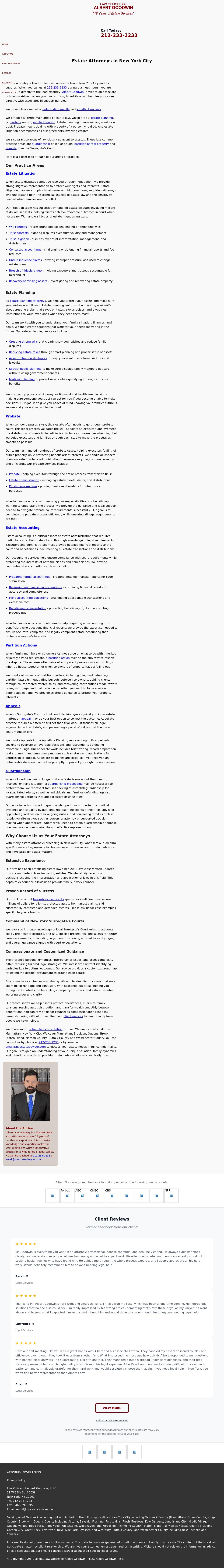 Albert Goodwin, Esq. - New York NY Lawyers